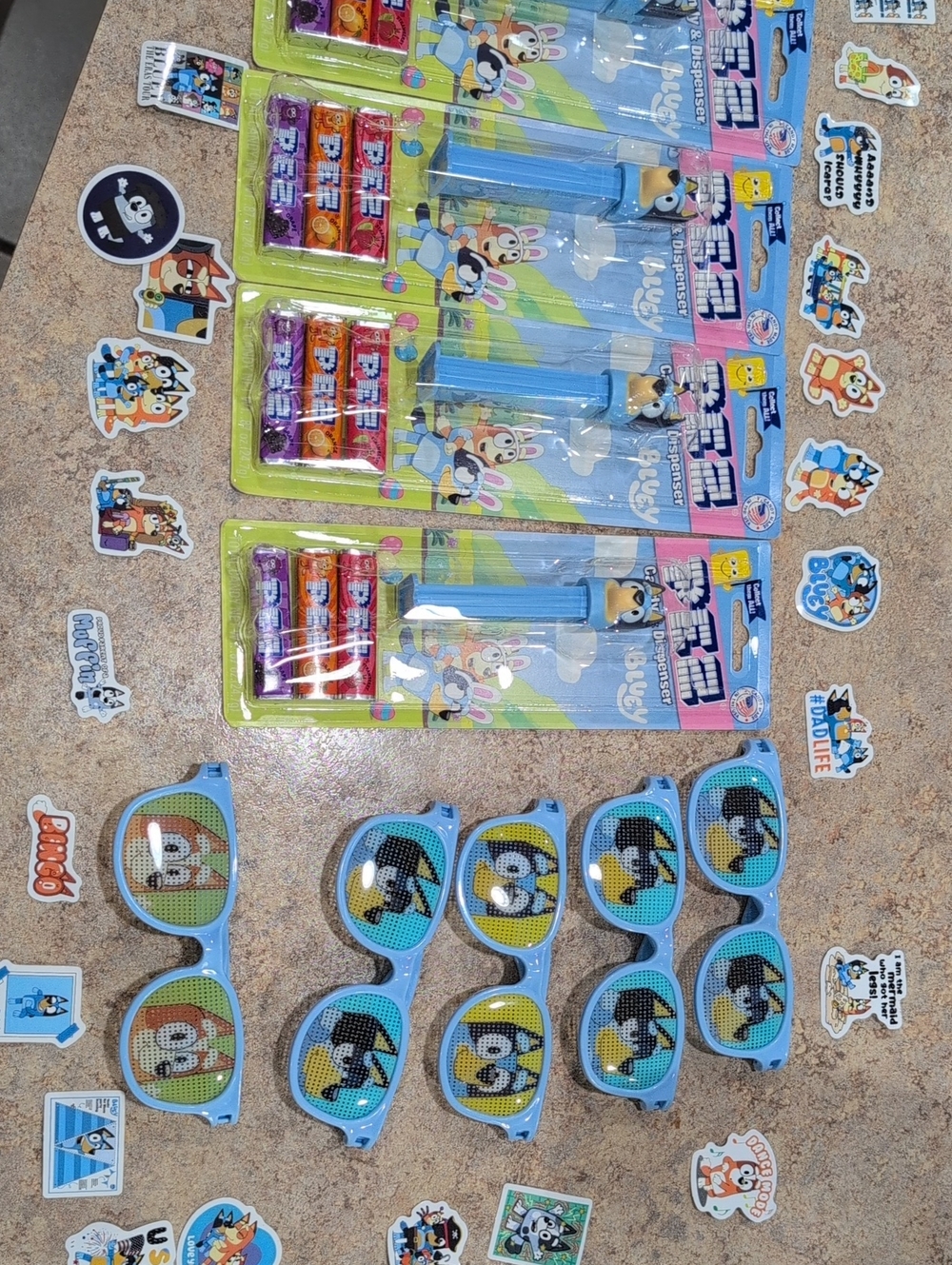 Pez Licensed Party Favor Pack - Blue Pez Dispensers with Assorted Candy